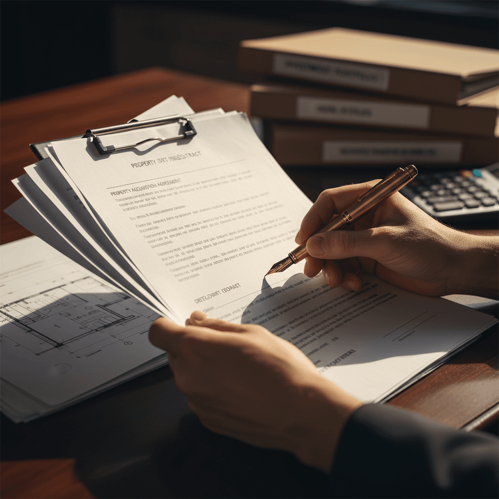 Business signing wholesale contract on a desk